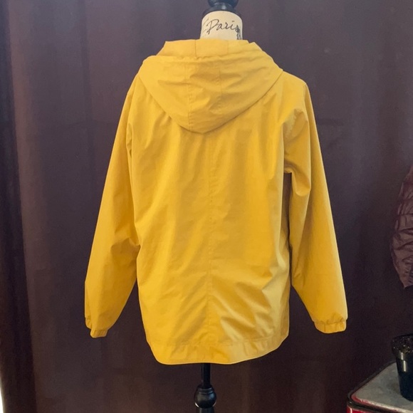 Yellow Hooded Women's Rain Jacket - Picture 2 of 4